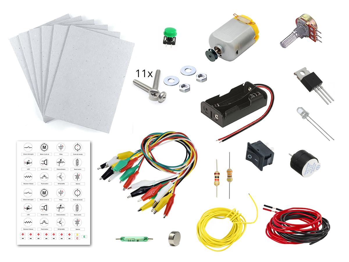 10x Blocos para montagem de circuitos elétricos DIY | Componentes, Cabinhos e Garrinhas